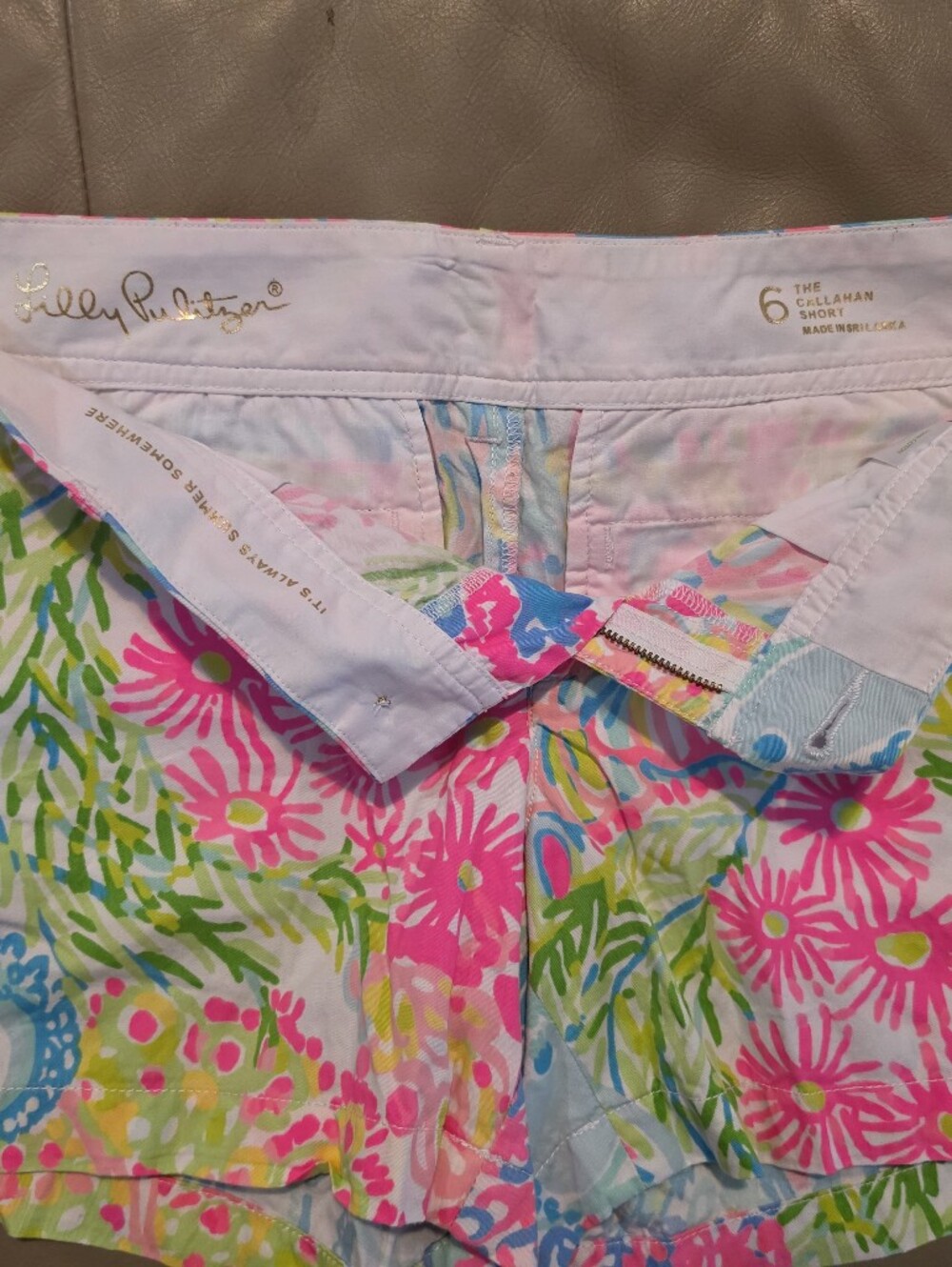 Lilly Pulitzer Women’s Pink Floral Printed Cotton Shorts